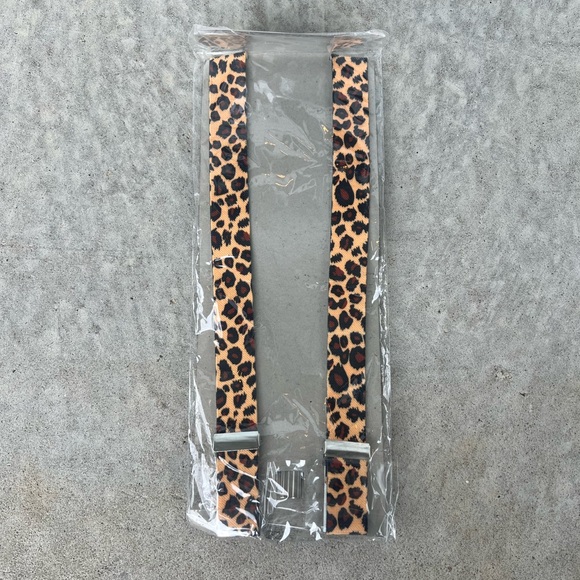 Leopard Print Y Back Adjustable Unisex Suspenders NEW IN PACKAGE - Picture 2 of 2